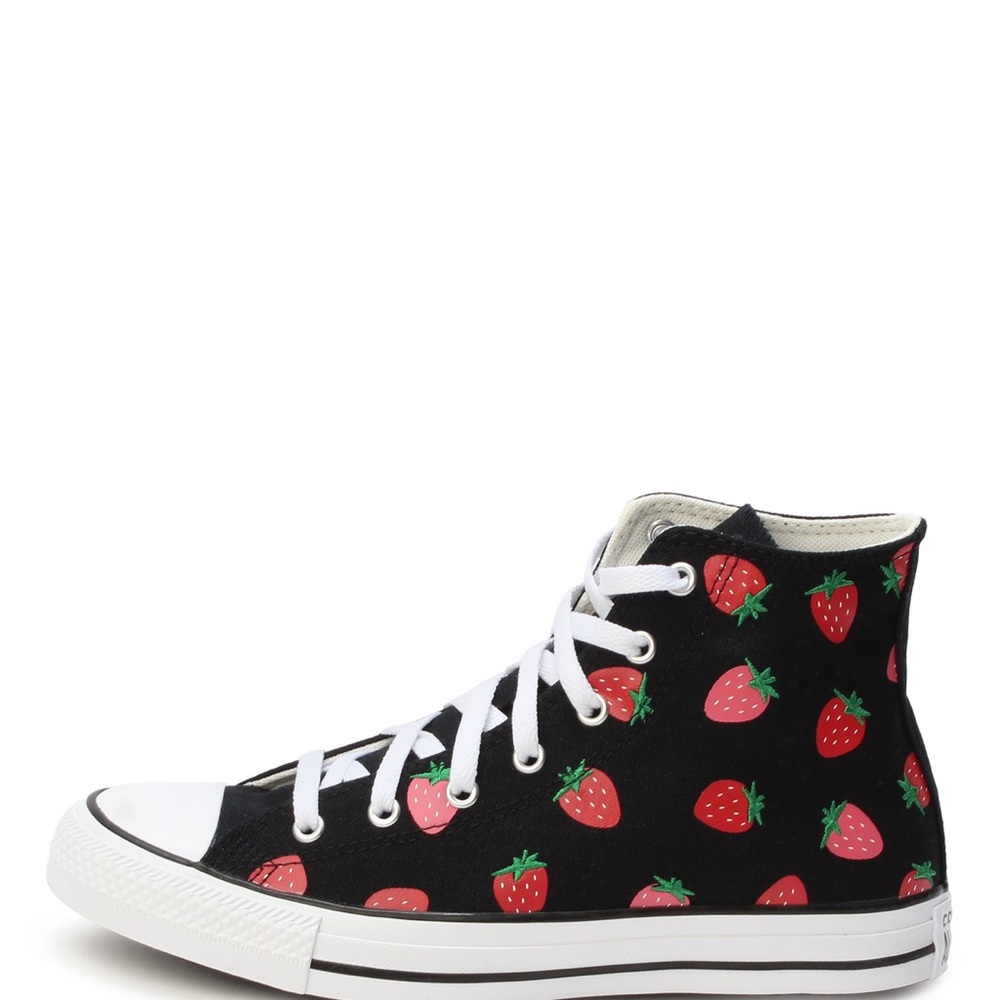 Converse womens 9 Black Strawberry High-Top Sneakers
